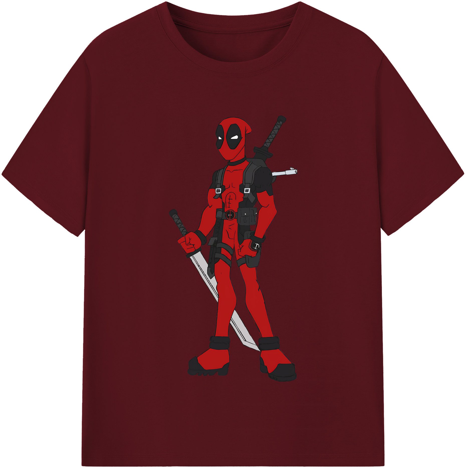 （画像用） Deadpool デッドプール 綿100％半袖Tシャツ（フロントプリント）